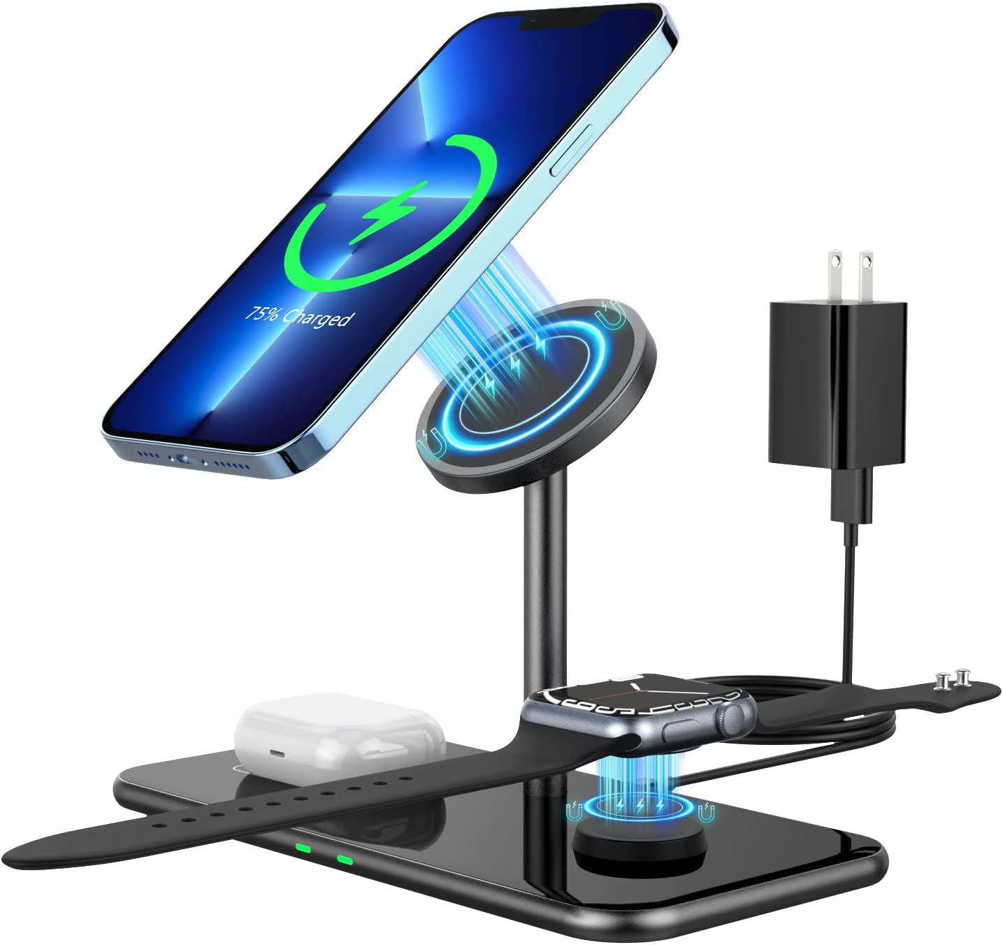 2-in-1 Wireless Charging Dock with MagSafe 15W