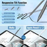 MoKo Stylus Pen for iPad with Palm Rejection, Active Pen fit (2018-2020) Apple iPad Pro 11 & 12.9 inch, iPad 9th/8th/7th/6th Generation, iPad Air 5th/4th/3rd Gen, Mini 6th /5th, Tilt & Magnetic Design