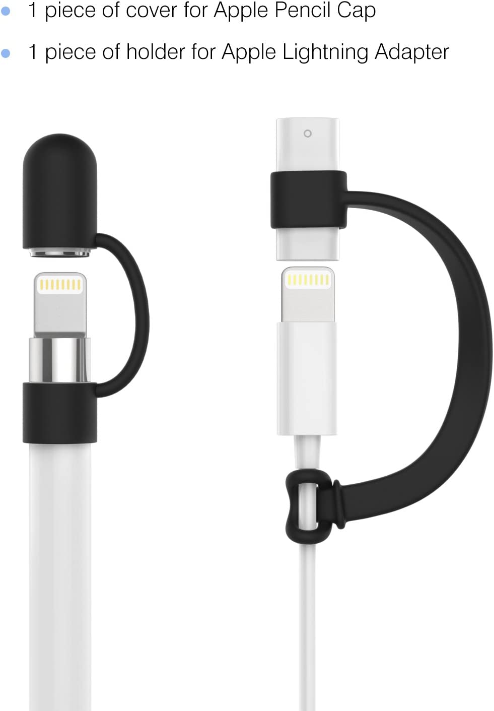MoKo Pencil Cap Holder Fit Apple Pencil 1st Generation,USB