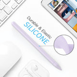 MoKo Pencil Case Compatible with Apple Pencil 2nd Gen, [2 Pieces] Silicone Pencil Holder Sleeve and Nib Cover Fit iPad Mini 6 2021/ iPad Air 4 Gen 2020/ iPad Pro 11/ Pro 12.9 2021/2020, Taro Purple