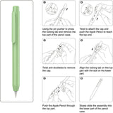 MoKo Holder Case Fit Apple Pencil 1st Gen, Retractable Tip Cap Fit New iPad 9th Generation 2021, iPad 8th Gen 2020/7th Gen 2019, iPad 6th 9.7 2018, iPad Mini 5th Gen Pencil Case Pencil, Green