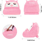 MoKo Tablet Pillow Holder for Kids, Owl Shape Soft Pillow Cushion for Book Rest, Bed Tablet Pillow for Xmas Gift, Reading, E-Reader, Fit with iPad 9, iPad Mini 6, Air 3/ Pro 11,Galaxy Tab, Pink&White