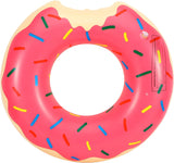 MoKo Inflatable Pool Floats for Kids, 2 Pack Swim Rings Durable PVC Swimming Tube Water Fun Tube Summer Pool Float Ring Donut Cartoon Painting Beach Pool Party Toys for Adults