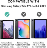 MoKo Case Compatible with Samsung Galaxy Tab A7 Lite 8.7 Inch (SM-T225/T220/T227), Slim Lightweight PU Tablet Shell Cover Stand Case Fit Samsung Galaxy Tab A7 Lite 8.7 2021 Tablet - Black