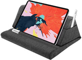 MoKo Tablet Pillow Stand, Soft Bed Pillow Holder Xmas Gift for up to 11" Pad, Fits iPad 10.2"(9th Gen), New iPad Mini 6 8.3" Air 4/3, iPad Pro 11/10.5/9.7, Mini 5 4, Galaxy Tab S6/S7 11", Blue