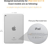 MoKo Case Fit New iPad Mini 5 2019/Mini 4 2015 (5th/4th Generation 7.9-inch), Slim Lightweight Smart Shell Stand Cover with Translucent Frosted Back Protector, Auto Wake/Sleep, Blue Mermaid