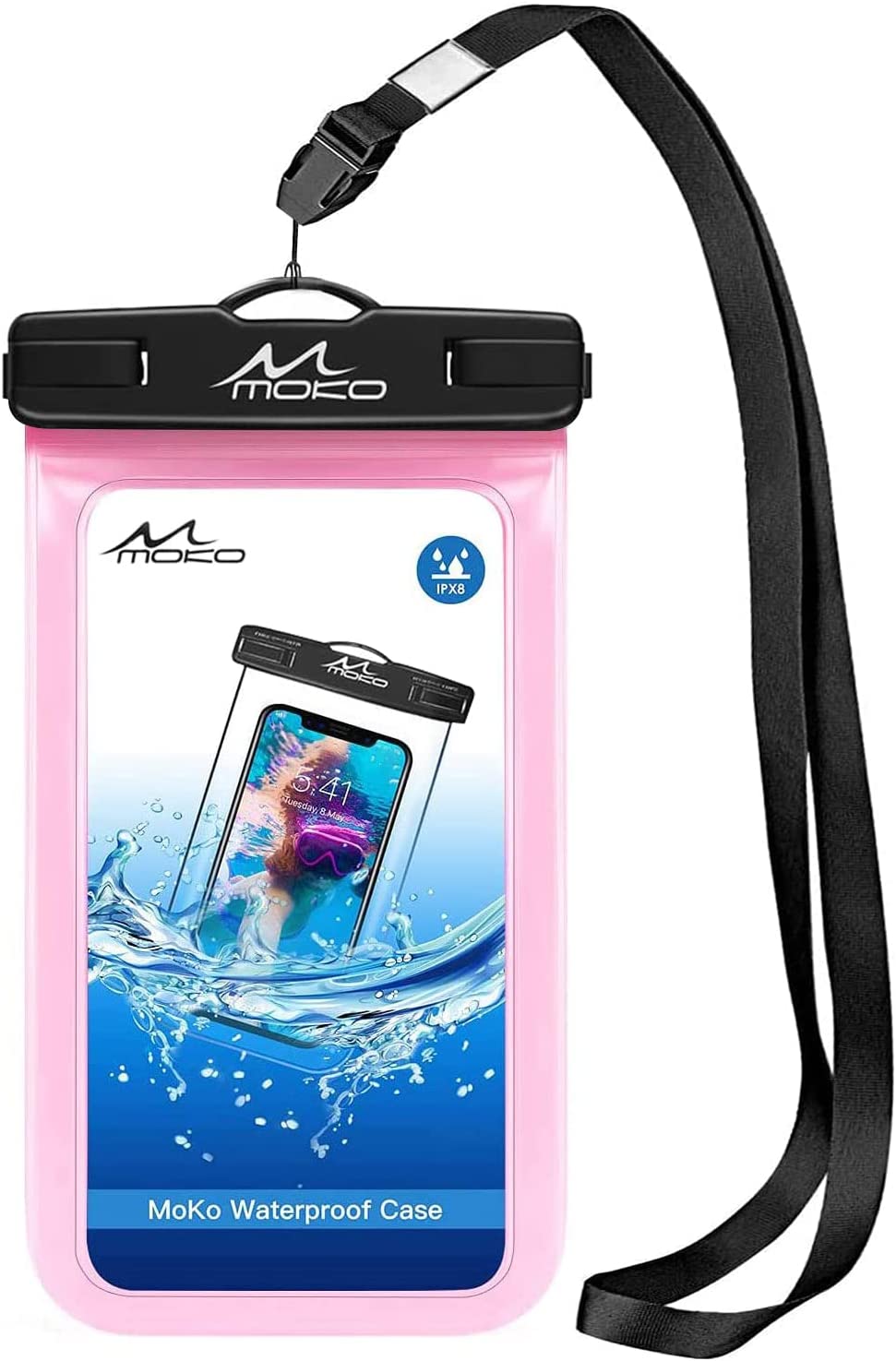MoKo Waterproof Phone Pouch Holder, Underwater Cellphone Case Dry