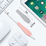 MoKo [3 Pack Silicone Grip Holder Ergo Protective Sleeve Cover Case Accessories Compatible with Apple Pencil 1st / 2nd Generation, Gray, Pink & Gem Green