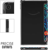 MoKo Case for Amazon Fire HD 10 Tablet (7th and 9th Generation, 2017 and 2019 Release) 10”, Smart Shell Stand Cover with Translucent Frosted Back for Fire HD 10.1 Inch - Jungle Night