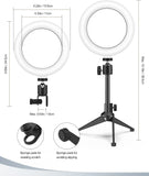 MoKo Video Conference Lighting Kit, Selfie Ring Light with Tripod Stand, Clip on Laptop Monitor with 3 Lighting Color 10 Brightness for for Webcam Lighting/Zoom Lighting/Live Streaming/Remote Working