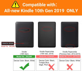 MoKo Case Fits All-New Kindle (10th Generation - 2019 Release), Slim PU Leather Stand Smart Cover Shell with Hand Strap, Will Not Fit Kindle Paperwhite 10th Generation 2018 - Denim Gray