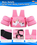 MoKo Swimming Float Vest for Kids, Swim Arm Band Cartoon Swimming Wings Pool Sleeves Shoulder Straps for Children 33-70 lbs Learn to Swim