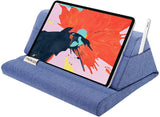 MoKo Tablet Pillow Stand, Soft Bed Pillow Holder Xmas Gift for up to 11" Pad, Fits iPad 10.2"(9th Gen), New iPad Mini 6 8.3" Air 4/3, iPad Pro 11/10.5/9.7, Mini 5 4, Galaxy Tab S6/S7 11", Blue