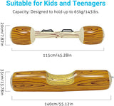MoKo Inflatable Swimming Pool Float [2 Pack] Fun Float Canoe Ride On Pool & Beach Toy, Raft Floating Lounger Seat Boat Floating Row Toys with Paddles for Kids & Adults Max Weight 143lbs - Wood Grain