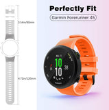 MoKo Band Compatible with Garmin Forerunner 45/Forerunner 45S/Swim 2, Soft Silicone Adjustable Replacement Strap, Orange