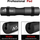MoKo Squat Pad, Standard and Olympic Bars Thick Foam Sponge Pad with 2 Securing Straps, Neck and Shoulder Protective Sponge Mat for Squats, Lunges, Hip Thrusts Weightlifting