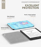 MoKo Case for 6.8" Kindle Paperwhite (11th Generation-2021) and Kindle Paperwhite Signature Edition, Light Shell Cover with Auto Wake/Sleep for Kindle Paperwhite 2021 E-Reader, Blue Mermaid