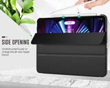 MoKo Case Fit New iPad Pro 11 Inch Case 2021 (3rd Gen), [Support Apple Pencil Charging] Slim Trifold Hard Back Shell Protective Smart Cover Fit iPad Pro 11" 2021, with Auto Wake/Sleep, Black