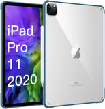 MoKo Case Fit iPad Pro 11" 2018/2020 [Support Apple Pencil 2 Charging] Flexible TPU Air-Pillow Edge Bumper Cushion Combines Clear Slim Lightweight Transparent Hard PC Back Cover - Blooming Flowers