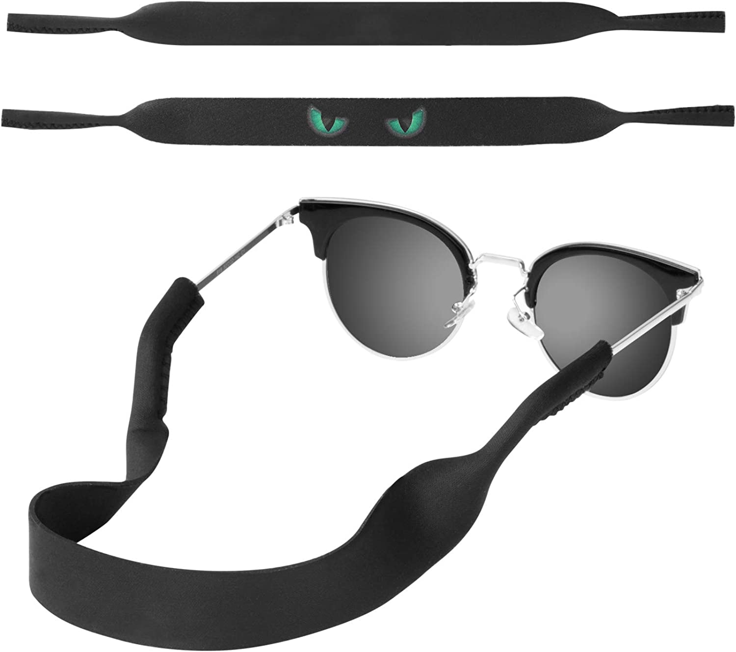 MoKo Neoprene Eyewear Retainer, 2Pack Sunglass Strap Glass Holder