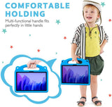 MoKo Case Compatible with Galaxy Tab A7 10.4" 2020, Heavy Duty EVA Foam Kids-Friendly Cover with Hand-Grip & Stand Fit Samsung Galaxy Tab A7 10.4 Inch 2020 Model (SM-T500/505/507), Blue