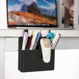 MoKo Pack of 2 Magnetic Dry Erase Marker Holder, Magnetic Pen Pencil Holder Storage Organizer for Whiteboard, Refrigerator and Other Magnetic Surfaces, Black