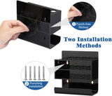 MoKo Wall Mounted Holder for Dry Eraser Whiteboard Markers, Thickened Acrylic Pen Stand Office Classroom Accessories Organizer Storage Rack with 10 Marker Slots, Black
