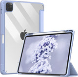 MoKo Case Fit New iPad Pro 11 Inch Case 2021 (3rd Gen)/iPad Pro 11 2020/2018 with Pencil Holder, Soft TPU Frame Hard PC Clear Transparent Back Shell Smart Cover, Auto Wake/Sleep, Green