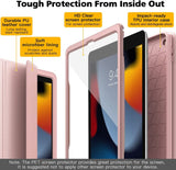 MoKo Case for New iPad 9th Generation 10.2 2021 / iPad 8th Gen 2020 / iPad 7th Gen 2019, iPad 10.2 Case,[Built-in Screen Protector + Pencil Holder] Full-Body Shockproof Cover,Auto Sleep/Wake,Rose Gold