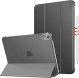 MoKo Case for iPad Air 5th Generation 2022/ iPad Air 4th Generation 2020 10.9 Inch, Trifold Stand Cover with Hard PC Back, Support Touch ID, iPad 2nd Pencil Charging, Auto Wake/Sleep, Notebook Black