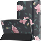 MoKo Case Fits All-New Kindle Fire HD 10 & 10 Plus Tablet (11th Generation, 2021 Release) 10.1" - Slim PU Leather Trifold Stand Cover Frosted Hard Back Shell with Auto Wake/Sleep, Bright Yellow