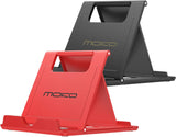 MoKo 2 Pack Phone/Tablet Stand, Foldable Desktop Holder for 4-11" Devices, Fit with iPhone 13 Pro Max/13, iPhone 12/12 pro Max/11, iPad Air 4/Mini 6 2021, iPad 9th 10.2, Galaxy S20, White + Black