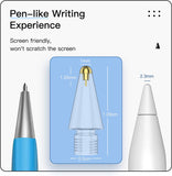MoKo 2 Pack Replacement Pencil Tips for Apple Pencil 1st Gen and 2nd Generation, Noiseless No Wear Out Fine Point Precise Control Pen Like Nibs, Clear White & Black (0.47inch)