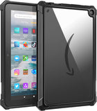 MoKo Case Fit with Amazon All-New Kindle Fire 7 Tablet (2022 Release-12th Generation) Latest Model 7", Perfect Protection with Fully Covered Soft TPU Edge Clear Back Cover for DIY, Denim Black