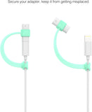 MoKo Pencil Cap Holder Fit Apple Pencil 1st Generation,USB Cable Tether and Pencil Cap,Fit New iPad 9th Generation 2021, iPad 8th/7th/6th, iPad Air 3rd Gen 10.5" 2019, iPad Mini 5,GREEN (Glow in Dark)