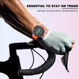 MoKo Band Compatible with Garmin Forerunner 45/Forerunner 45S/Swim 2, Soft Silicone Adjustable Replacement Strap, Orange