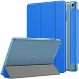 MoKo Case Fits Kindle Fire HD 8 & 8 Plus Tablet (10th Generation, 2020 Release), Smart Shell Stand Cover with Translucent Frosted Back - Black & White Magnolia