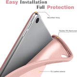 MoKo Case Fit 2018 iPad 9.7 6th Generation with Pencil Holder - Slim Lightweight Smart Shell Stand Cover Case with Auto Wake/Sleep Fit iPad 9.7" 2018 Released (A1893/A1954), Rose Gold