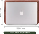 MoKo Tablet Sleeve Case Bag, PU Leather Protective Tablet Sleeve Compatible with Surface Pro X/Pro 7/Pro 6/ Pro 5/Pro 4/Pro 3/Pro 12.3/Pro LTE 12.3"/MacBook Air 11.6 Inch, with Pen Holder - Brown