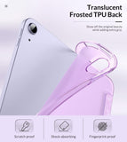 MoKo Case Fit iPad Air 5th/4th Generation 10.9 Inch Case 2022/2020, Slim Trifold Stand Cover with Soft Frosted Back, Auto Wake/Sleep, Support Touch ID and iPad 2nd Pencil Charging, Mottled Rose Purple