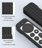 MoKo Remote Cover Silicone Case Compatible with Apple TV 4K Siri Remote 2nd Generation, Lightweight Shockproof Non-Slip Protective Skin Fit with Apple TV 4k 2021 Remote Controller, Black
