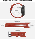 MoKo Sport Strap Compatible with Huami Amazfit T-Rex/T-Rex Pro, Soft Silicone Watch Band Adjustable Wristband Replacement Watchband with Tools, Red