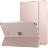 MoKo Case Fit 2018/2017 iPad 9.7 6th/5th Generation, Slim Lightweight Smart Shell Stand Cover with Translucent Frosted Back Protector Fit iPad 9.7 Inch 2018/2017, Peach Blossom(Auto Wake/Sleep)