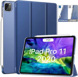 MoKo Case Fit iPad Pro 11 Inch 2020 (2nd Gen) 2018 (1st Gen), [Support Apple Pencil 2nd Charging] Slim Lightweight Translucent Shell Protective Smart Cover Fit iPad Pro 11, Auto Wake/Sleep,Black