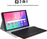 MoKo Keyboard Case for Samsung Galaxy Tab A 10.1 2019, Premium PU Leather Stand Cover with Removable Wireless Keyboard for Galaxy Tab A 10.1 Inch SM-T510/SM-T515 2019 Release Tablet - Black