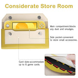 MoKo Carry Case Compatible with Nintendo Switch Lite, Portable Travel Carry Case Bag PU Leather Magnetic Clasp Closure Cover Design with 6 Game Card Slots, Yellow + Beige