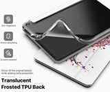 MoKo Case Fits Kindle Fire HD 8 & 8 Plus Tablet (10th Generation, 2020 Release), Soft TPU Translucent Frosted Back Cover Slim Smart Shell, Auto Wake/Sleep - Love Tree