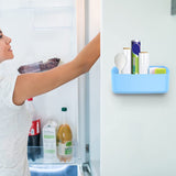 MoKo Magnetic Dry Erase Marker Holder, Widen Magnetic Marker Pen Storage for Whiteboard, Refrigerator, Locker, Laundry Storage Basket Lint Holder Bin for Dryer, Washing Machine, Blue
