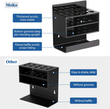 MoKo Wall Mounted Holder for Dry Eraser Whiteboard Markers, Thickened Acrylic Pen Stand Office Classroom Accessories Organizer Storage Rack with 10 Marker Slots, Black