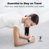 MoKo Band Compatible with Samsung Gear Fit2 Pro SM-R365/Gear Fit2 SM-R360, Soft Silicone Adjustable Striated Watch Strap fits 5.7"-7.48" Wrist, Blue